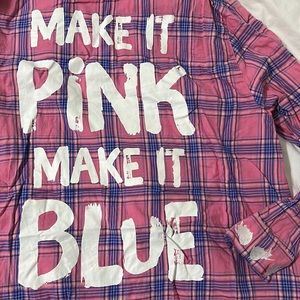 Cakeworthy Aurora “make it pink make it blue” Flannel